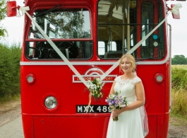 Red Bus for wedding hire in London